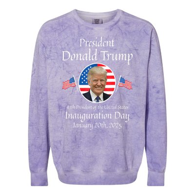 Donald Trump Inauguration Day 2025 47th Usa President Gift Colorblast Crewneck Sweatshirt