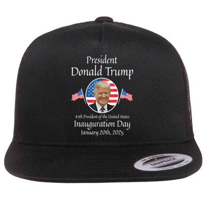 Donald Trump Inauguration Day 2025 47th Usa President Gift Flat Bill Trucker Hat