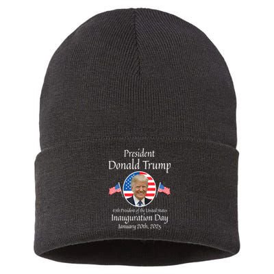 Donald Trump Inauguration Day 2025 47th Usa President Gift Sustainable Knit Beanie