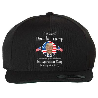 Donald Trump Inauguration Day 2025 47th Usa President Gift Wool Snapback Cap