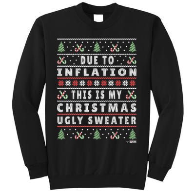 Due To Inflation Ugly Christmas Sweater, Funny Xmas Quote Sweatshirt