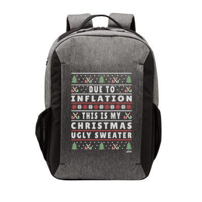 Due To Inflation Ugly Christmas Sweater, Funny Xmas Quote Vector Backpack