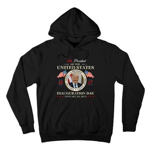 Donald Trump Inauguration Day 2025 47th President Usa Flag Hoodie