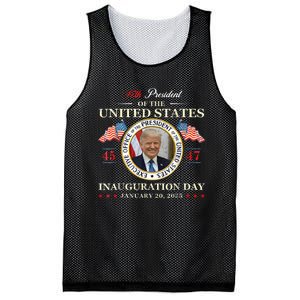 Donald Trump Inauguration Day 2025 47th President Usa Flag Mesh Reversible Basketball Jersey Tank