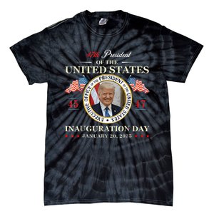 Donald Trump Inauguration Day 2025 47th President Usa Flag Tie-Dye T-Shirt