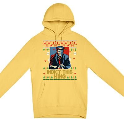 Donald Trump Indict This Ugly Christmas Funny Trump Ugly Christmas Premium Pullover Hoodie