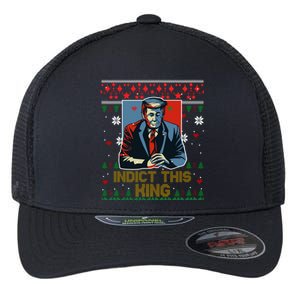 Donald Trump Indict This Ugly Christmas Funny Trump Ugly Christmas Flexfit Unipanel Trucker Cap