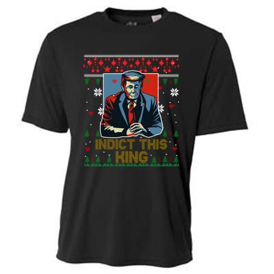 Donald Trump Indict This Ugly Christmas Funny Trump Ugly Christmas Cooling Performance Crew T-Shirt