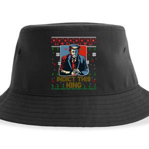 Donald Trump Indict This Ugly Christmas Funny Trump Ugly Christmas Sustainable Bucket Hat