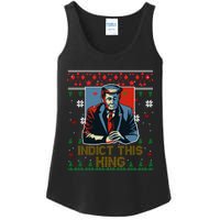 Donald Trump Indict This Ugly Christmas Funny Trump Ugly Christmas Ladies Essential Tank