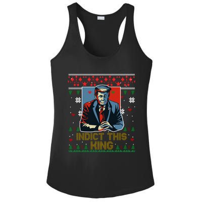 Donald Trump Indict This Ugly Christmas Funny Trump Ugly Christmas Ladies PosiCharge Competitor Racerback Tank