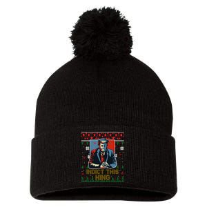 Donald Trump Indict This Ugly Christmas Funny Trump Ugly Christmas Pom Pom 12in Knit Beanie