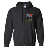 Donald Trump Indict This Ugly Christmas Funny Trump Ugly Christmas Full Zip Hoodie