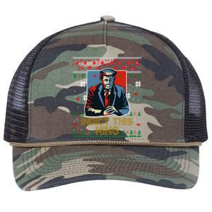 Donald Trump Indict This Ugly Christmas Funny Trump Ugly Christmas Retro Rope Trucker Hat Cap