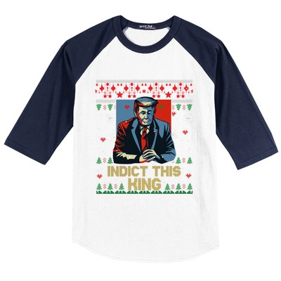 Donald Trump Indict This Ugly Christmas Funny Trump Ugly Christmas Baseball Sleeve Shirt