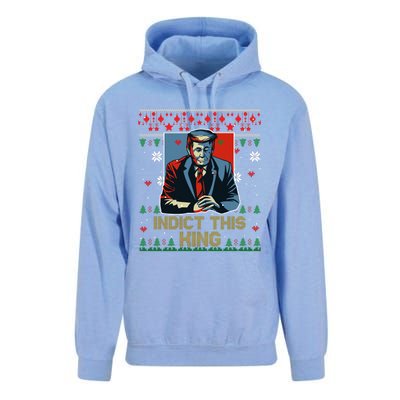 Donald Trump Indict This Ugly Christmas Funny Trump Ugly Christmas Unisex Surf Hoodie