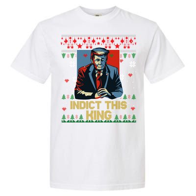 Donald Trump Indict This Ugly Christmas Funny Trump Ugly Christmas Garment-Dyed Heavyweight T-Shirt