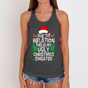 Due To Inflation This My Ugly Christmas Matching Women's Knotted Racerback Tank