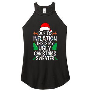 Due To Inflation This My Ugly Christmas Matching Women's Perfect Tri Rocker Tank