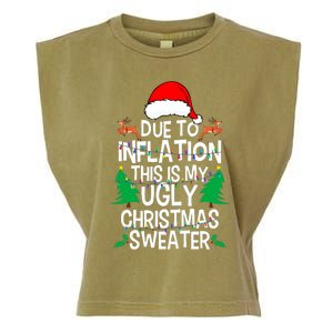 Due To Inflation This My Ugly Christmas Matching Garment-Dyed Women's Muscle Tee