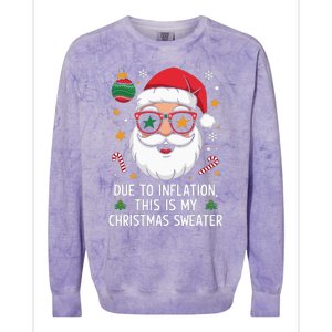 Due To Inflation Christmas Sweater Colorblast Crewneck Sweatshirt