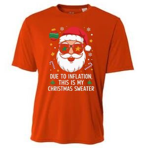 Due To Inflation Christmas Sweater Cooling Performance Crew T-Shirt