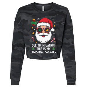 Due To Inflation Christmas Sweater Cropped Pullover Crew