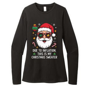 Due To Inflation Christmas Sweater Womens CVC Long Sleeve Shirt