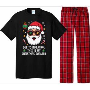 Due To Inflation Christmas Sweater Pajama Set