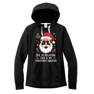 Due To Inflation Christmas Sweater Women's Fleece Hoodie