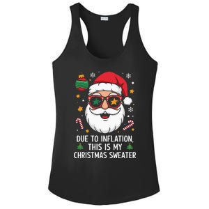 Due To Inflation Christmas Sweater Ladies PosiCharge Competitor Racerback Tank