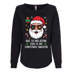 Due To Inflation Christmas Sweater Womens California Wash Sweatshirt