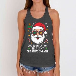 Due To Inflation Christmas Sweater Women's Knotted Racerback Tank