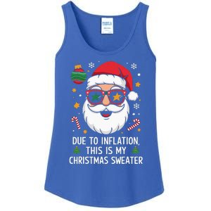 Due To Inflation Christmas Sweater Ladies Essential Tank