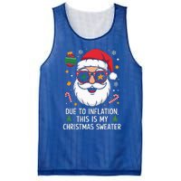 Due To Inflation Christmas Sweater Mesh Reversible Basketball Jersey Tank