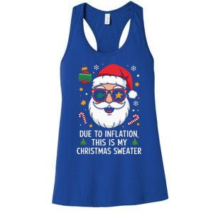 Due To Inflation Christmas Sweater Women's Racerback Tank