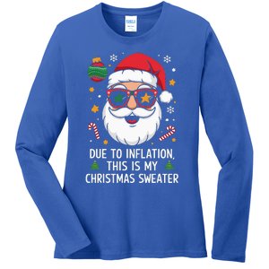 Due To Inflation Christmas Sweater Ladies Long Sleeve Shirt