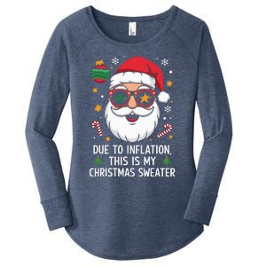 Due To Inflation Christmas Sweater Women's Perfect Tri Tunic Long Sleeve Shirt