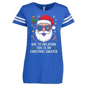 Due To Inflation Christmas Sweater Enza Ladies Jersey Football T-Shirt