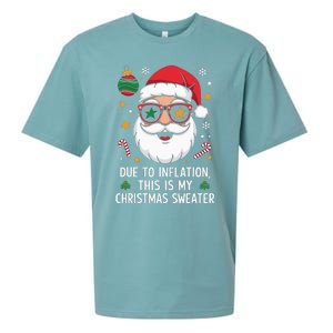 Due To Inflation Christmas Sweater Sueded Cloud Jersey T-Shirt