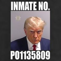 Donald Trump Inmate Number Mugshot 7 Panel Mesh Trucker Snapback Hat