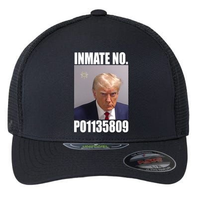 Donald Trump Inmate Number Mugshot Flexfit Unipanel Trucker Cap