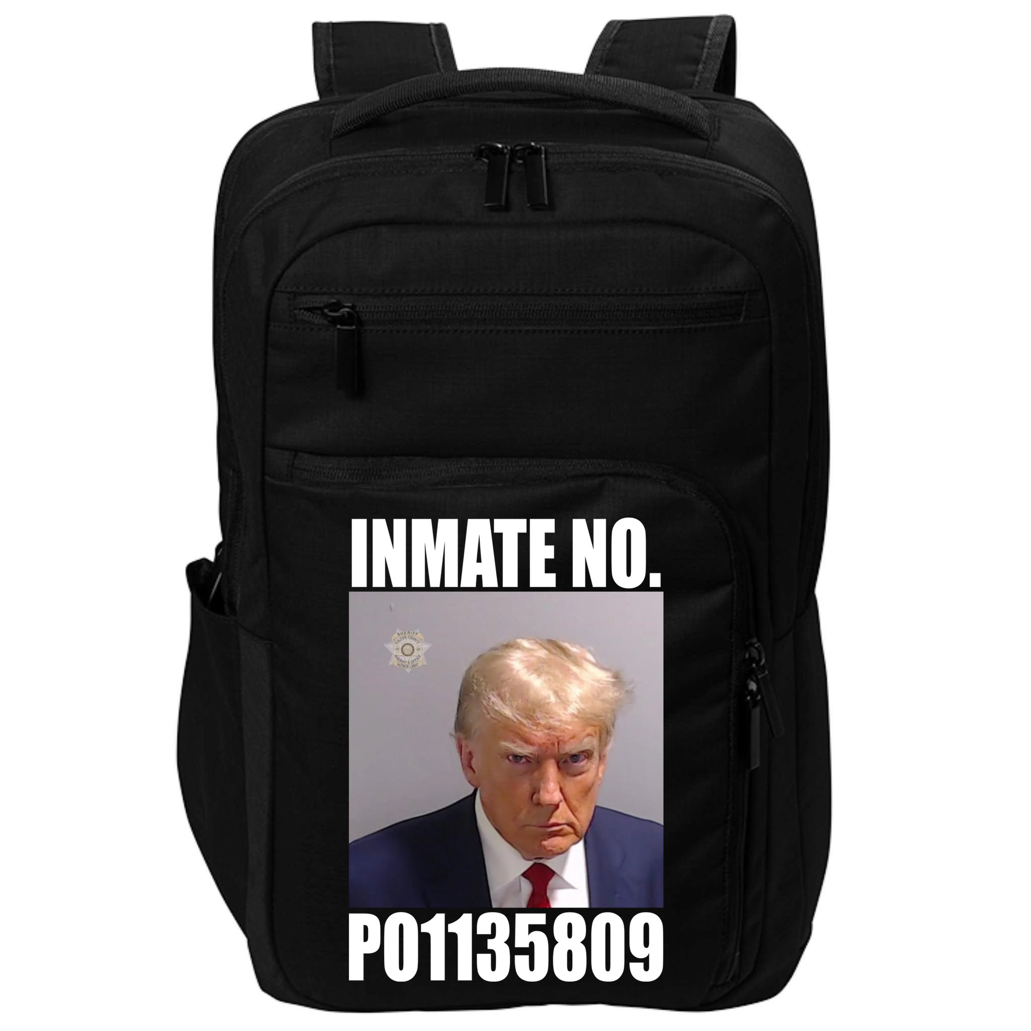 Donald Trump Inmate Number Mugshot Impact Tech Backpack