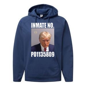 Donald Trump Inmate Number Mugshot Performance Fleece Hoodie