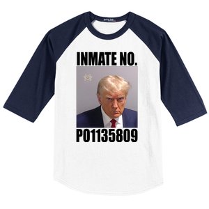 Donald Trump Inmate Number Mugshot Baseball Sleeve Shirt