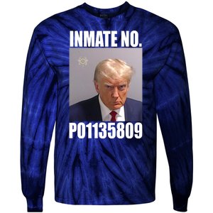 Donald Trump Inmate Number Mugshot Tie-Dye Long Sleeve Shirt