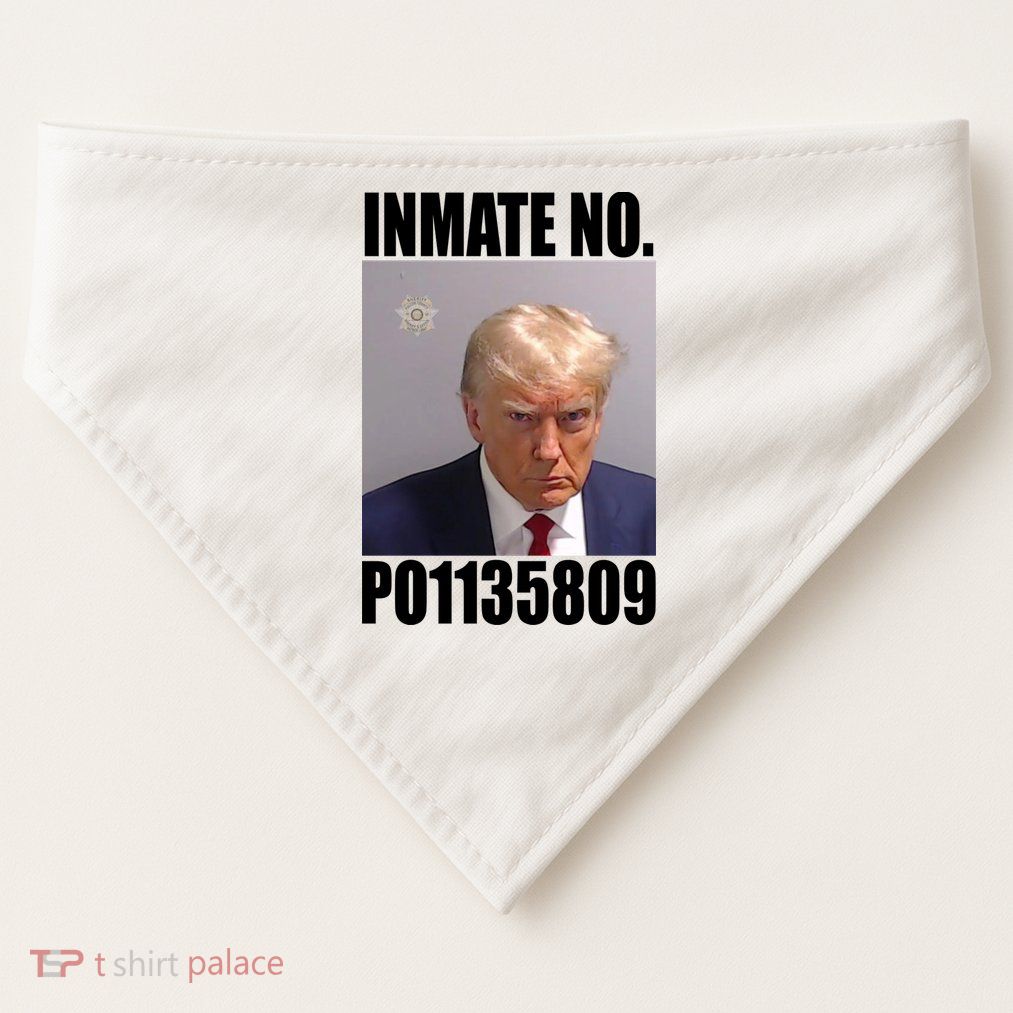 Donald Trump Inmate Number Mugshot USA-Made Doggie Bandana