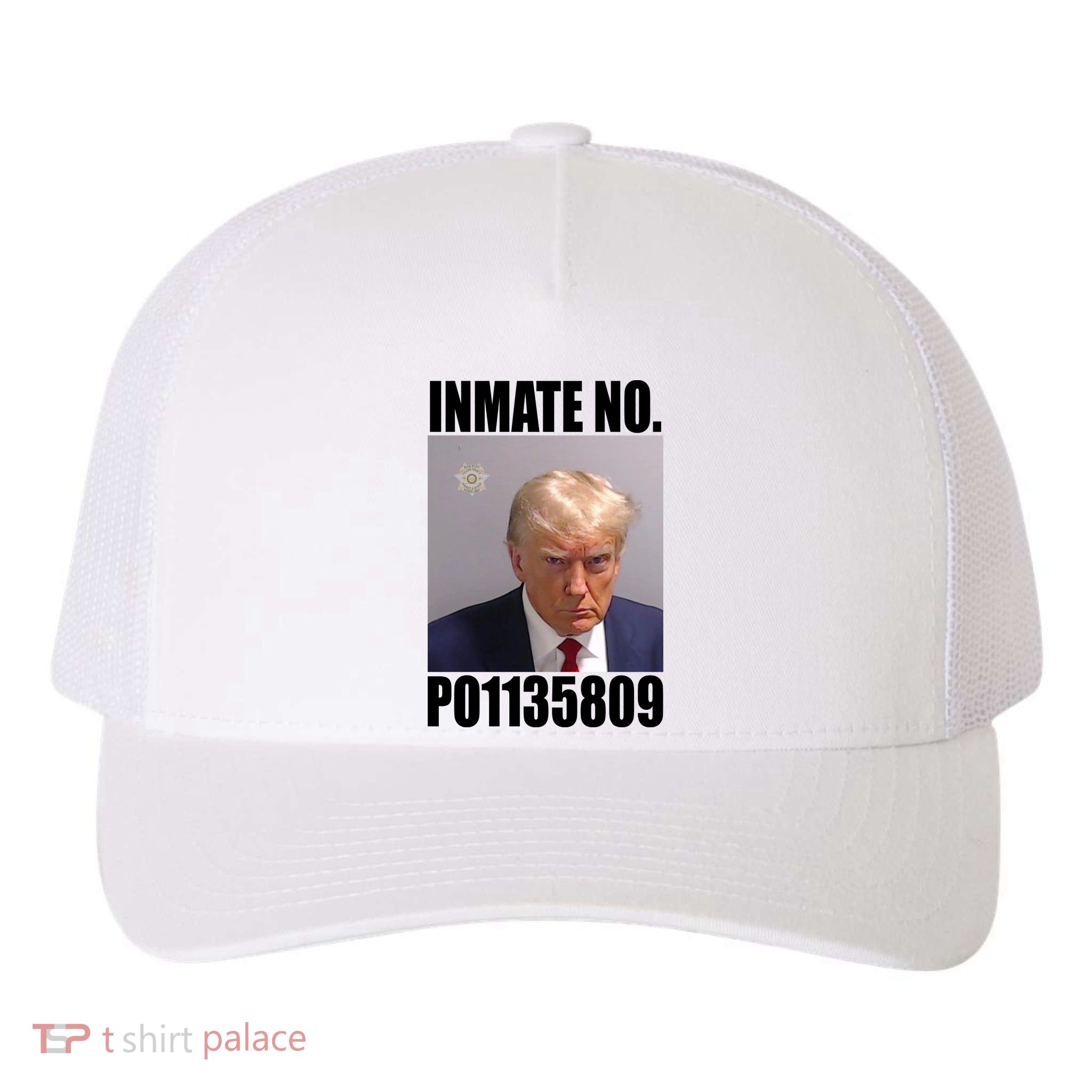 Donald Trump Inmate Number Mugshot Yupoong Adult 5-Panel Trucker Hat