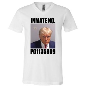 Donald Trump Inmate Number Mugshot V-Neck T-Shirt