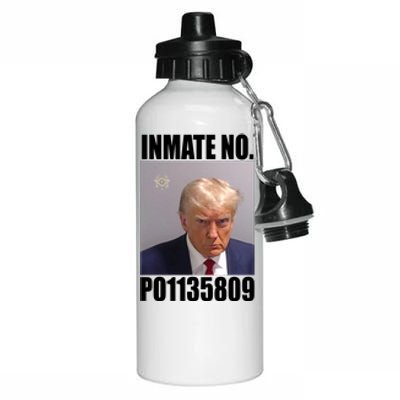 Donald Trump Inmate Number Mugshot Aluminum Water Bottle